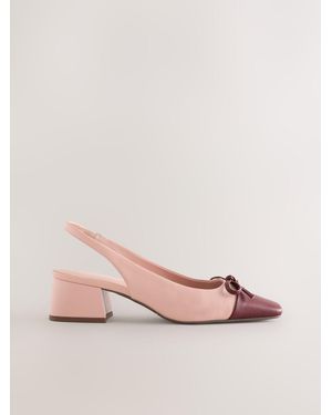 Next Forever Comfort Slingback Square Toe Block Heels - Pink