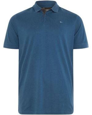 BadRhino Big & Tall Contrast Polo Shirt - Blue