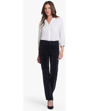 NYDJ Marilyn Straight Leg Corduroy Jeans - White