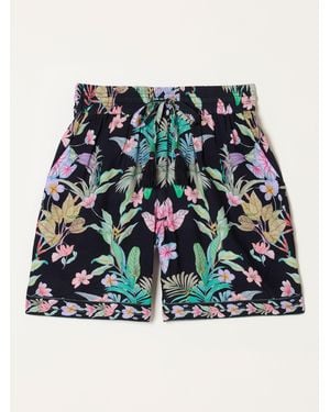 FatFace Fatface Anna Tropical Longline Shorts - Black