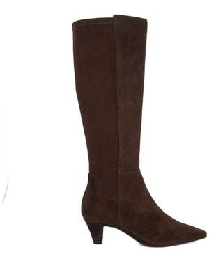 Dune Sera Comfort Kitten Heel Boots - Brown