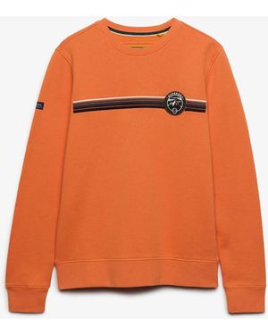 Superdry Outdoor Stripe Logo Relaxed Sweatshirt - Orange