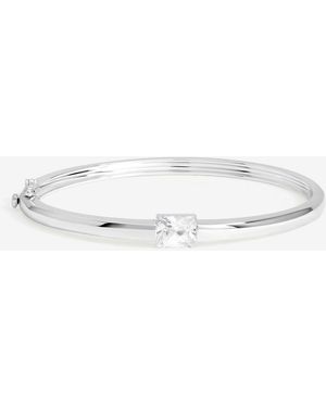 Jon Richard Plated And Cubic Zirconia Stone Bangle - Natural