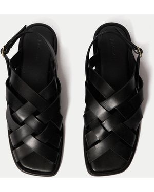 Jigsaw Woven Fisherman Sandals - Black