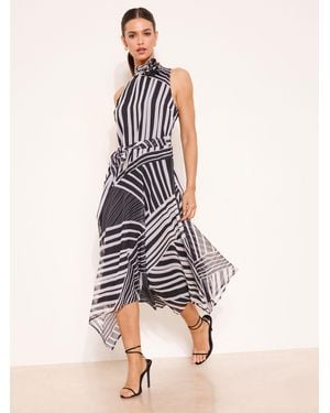 Lipsy Halter Neck Corsage Fit And Flare Dress - Multicolor