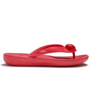 Fitflop X Keith Haring Iqushion Button Flip Flops - Red