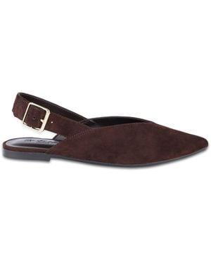OFF THE HOOK Shenley Suede Leather Slingback Ballet Flats - Braun