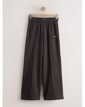 Self Chocolate Wide Leg Sweatpants - Brown