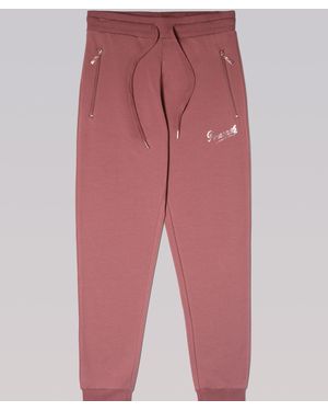 Pineapple Caramel Skinny Zip Sweatpants - Red