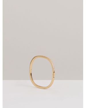 Reiss Myles Hinged Crystal Cuff - Natural