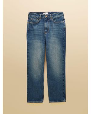 Joules Rinse Wash High Rise Straight Jean - Blue