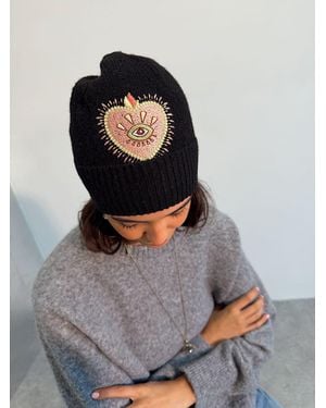 Never Fully Dressed Heart Knitted Beanie - Grey
