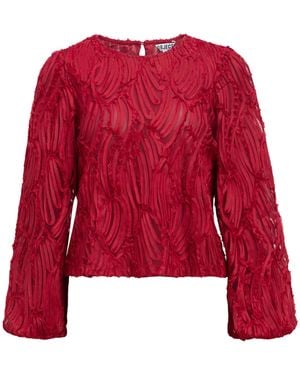 Object Long Sleeve Textured Blouse