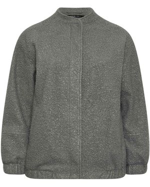 Yours Curve Bomberjacke Aus Wolle58-60 - Grau
