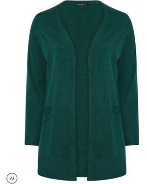Evans Premium Longline Cardigan - Green
