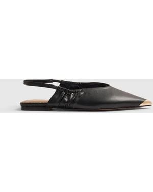 River Island Metal Point Toe Flat Shoes - White
