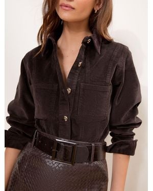 Lipsy Cinched Waist Shirt - Schwarz