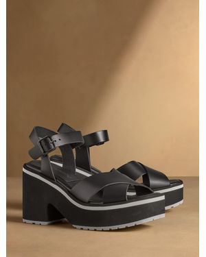 Russell & Bromley Blakelow Platform Heeled Sandals - Brown