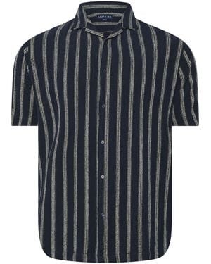 BadRhino Big & Tall Co-Ord Stripe 100% Cotton Shirt - Black
