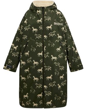 Regatta Oversized Waterproof Borg Fleece Lined Changing Coat - Green