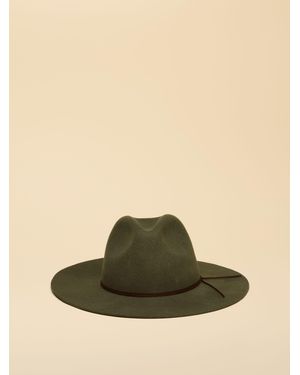 Joules Grove Khaki Wool Fedora Hat - Natural