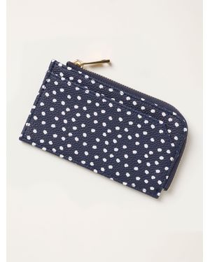 FatFace Fatface Polka Dot Printed Card Holder - Blue