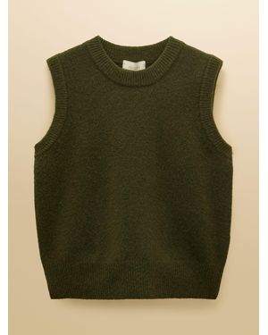 Joules Holly Khaki Knitted Vest - Green