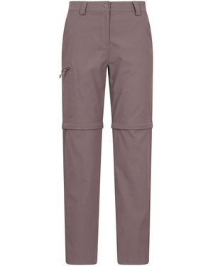 Mountain Warehouse Hiker Stretch Quick Drying Zip Off Pants - Purple
