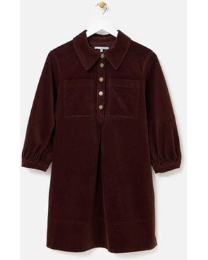 Oliver Bonas Corduroy Collared Mini Shirt Dress