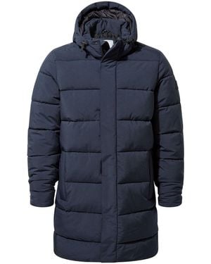 TOG24 Preece Long Shower Resistant Insulated Jacket - Blue