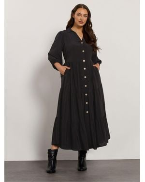 Evans Premium Tiered Maxi Dress - Black
