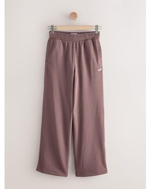 Self Chocolate Wide Leg Sweatpants - Purple