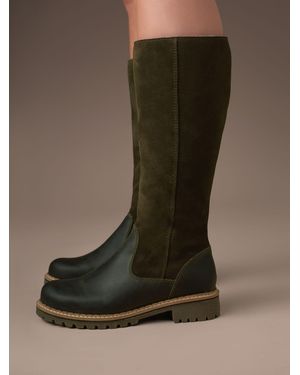 Celtic & Co. Water Resistant Sheep Lined Tall Boots - Green