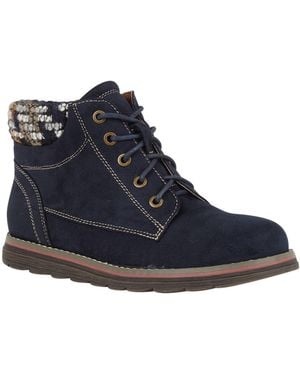 Lotus Zip-Up Ankle Boots - Blue
