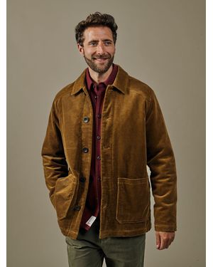 aubi Tothby Cord Car Coat - Brown