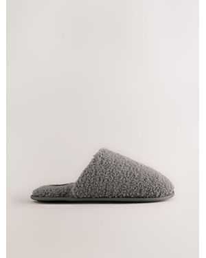 Next Borg Mule Slippers - Gray