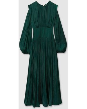 Florere Blouson Sleeve Midi Kleid - Grün