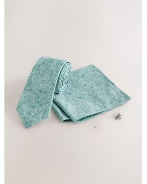 Next Tie And Lapel Pin Set - Blue