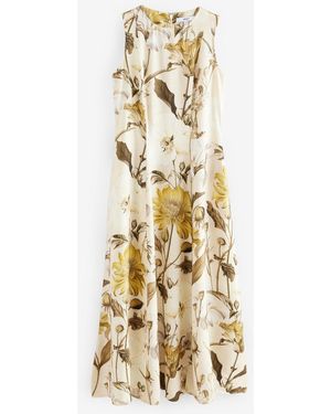 Next Sleeveless Column A-Line Maxi Dress - Metallic