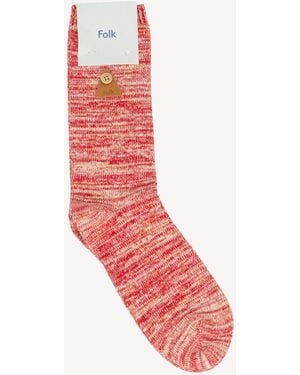 Folk Melange Socks - Pink