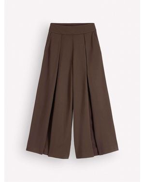 Boden Single Pleat Culottes - Brown