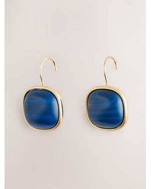 Next Resin Pull Through Earrings - Blue