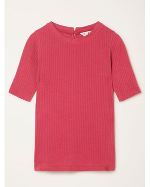 FatFace Fatface Callie Pointelle Top - Pink