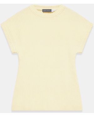Mint Velvet Wool Blend Longline Knit Top - Natural