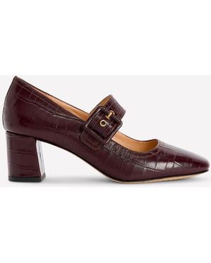 Boden Buckle Strap Block Heels - Brown