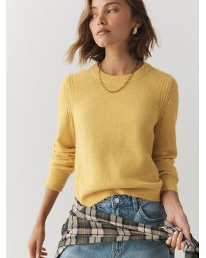 Next Crew Neck Long Sleeve Knitted Sweater - Yellow