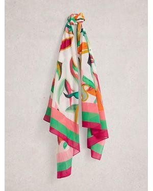 White Stuff Cotton Beach Scarf - Pink