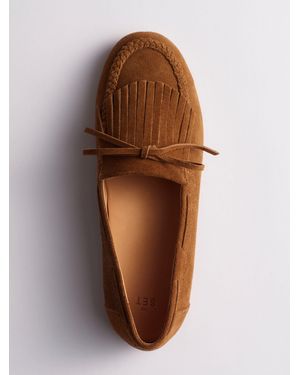 The Set Premium Comfort Suede Loafer Boat Shoes - Brown