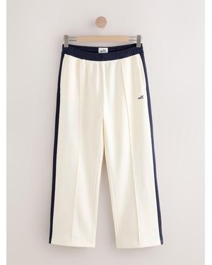 Self Wide Leg Sweatpants - Natural