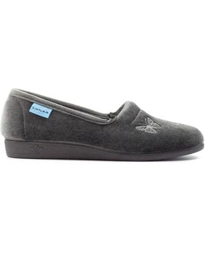 Lunar Butterfly Slippers - Gray
